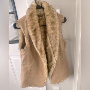 Reversible Faux Fur Vest Medium